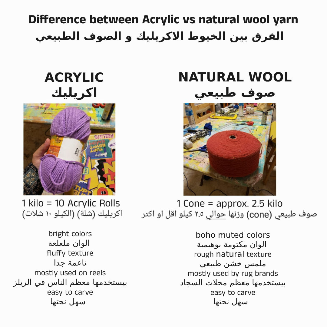 Natural Wool Yarn - Per Kilo - (Whatsapp)