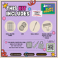 DIY Mini Weaving Kit for beginners including weaving loom, colorful yarn, needle, comb and video tutorial. Create handmade woven art with Tuft Egypt.